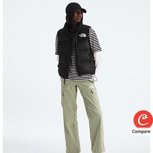 The North Face Black Puffer Vest with Logo